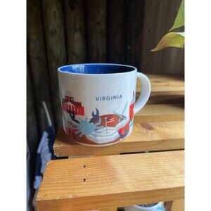 Starbucks Virginia‎ You Are Here Mug YAH 2015 Collection Blue Coffee Cup 14oz.